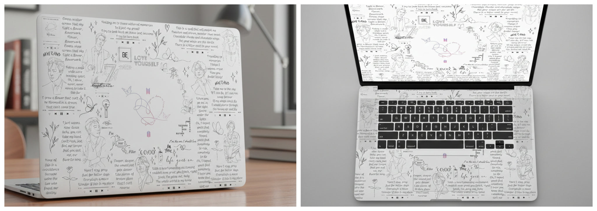 Doodle pattern - Laptop Skin