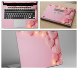 Fluffy pink hearts - Laptop Skin