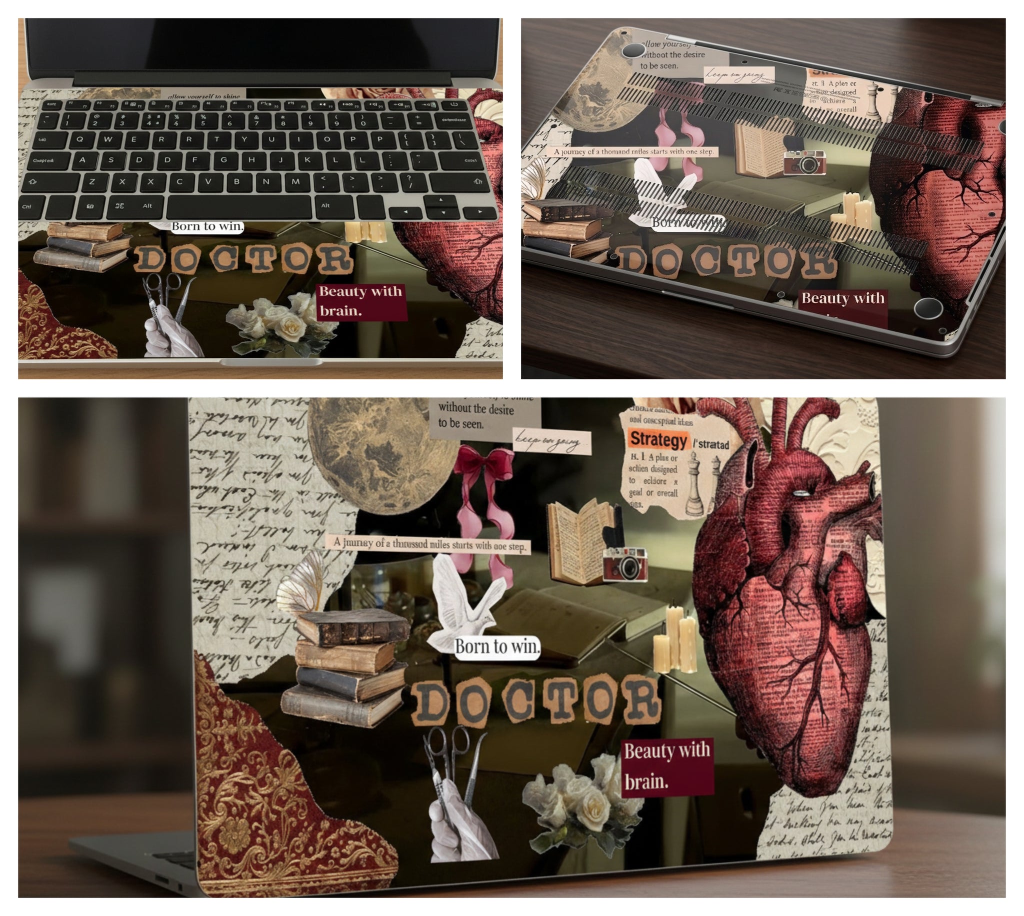 Beauty with brain - Laptop Skin