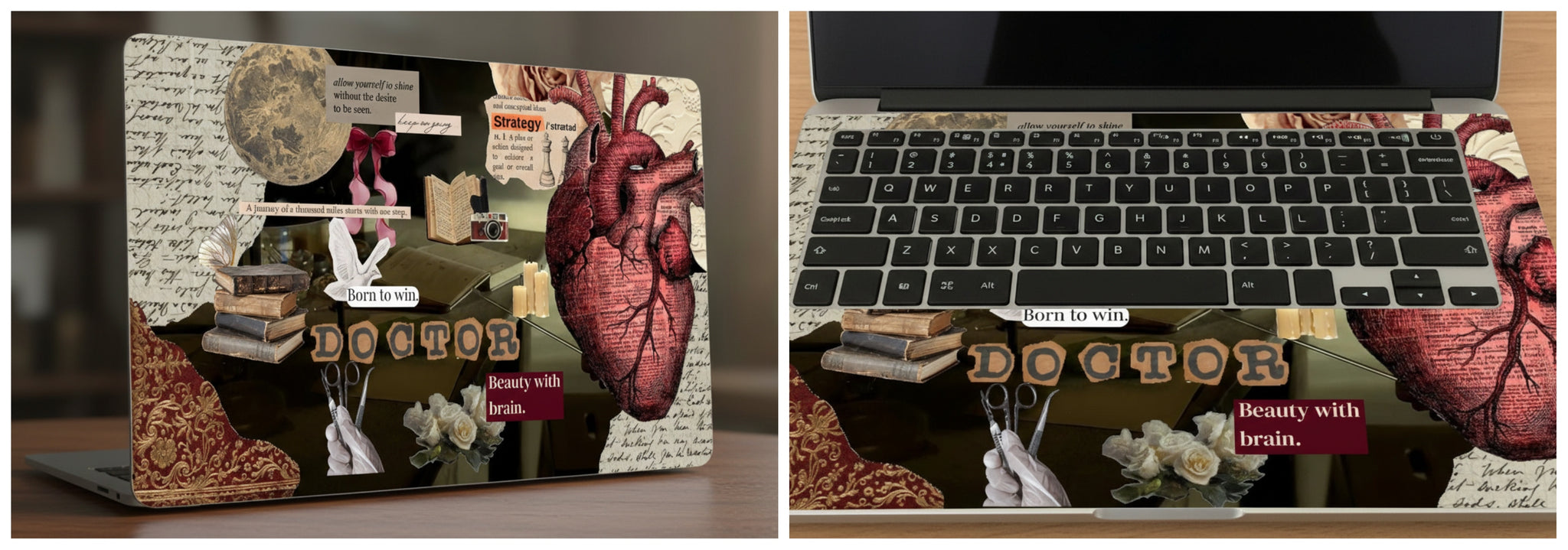 Beauty with brain - Laptop Skin