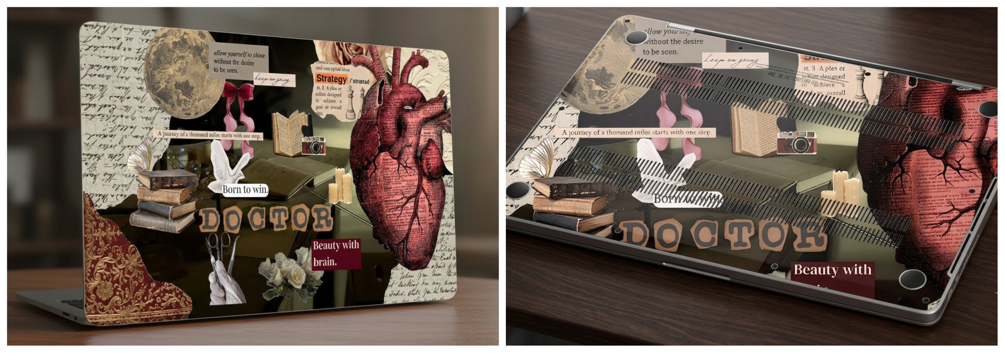 Beauty with brain - Laptop Skin