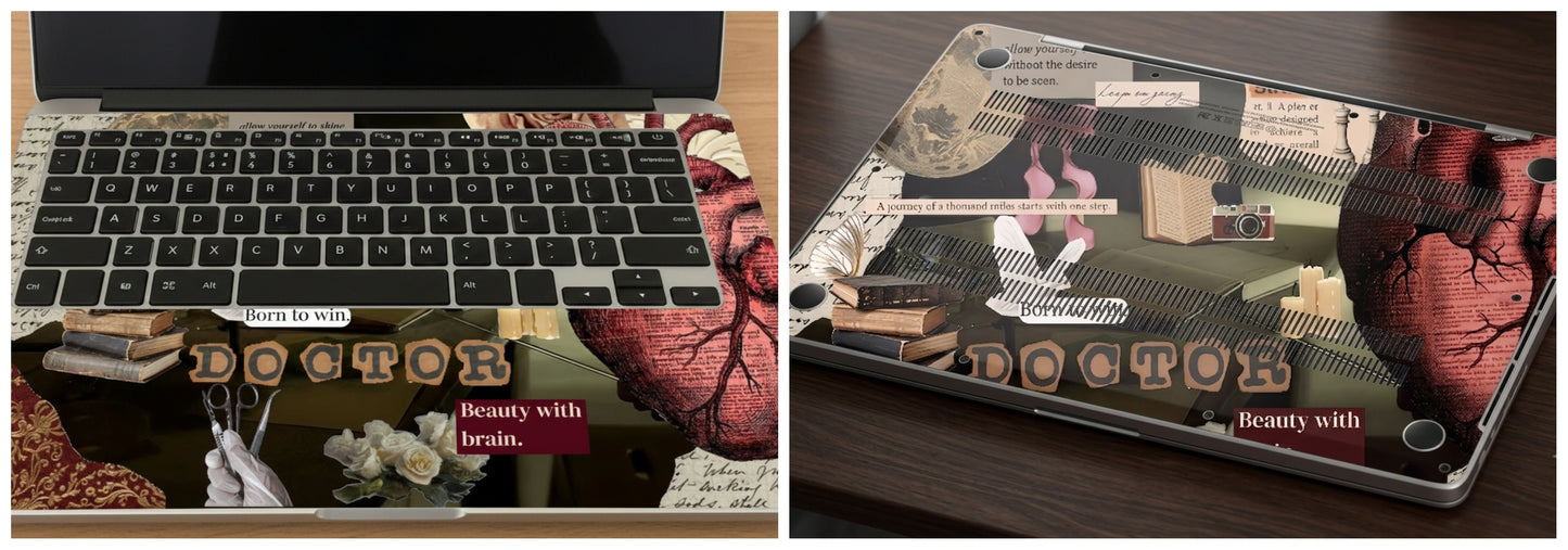 Beauty with brain - Laptop Skin