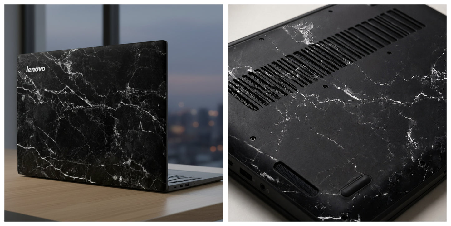 Natural Black Marble - Laptop Skin