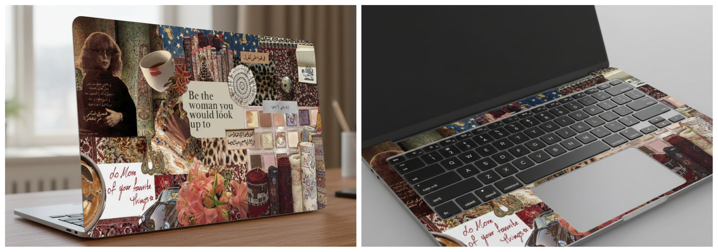 Vintage-aesthetic collage - Laptop Skin