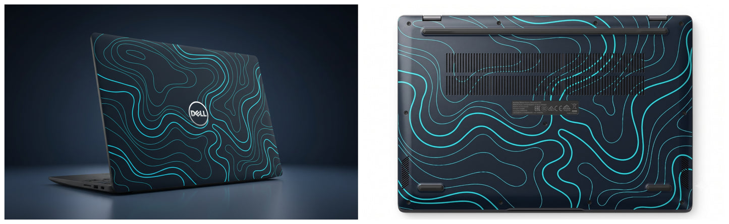 Abstract topographic line background- Laptop Skin