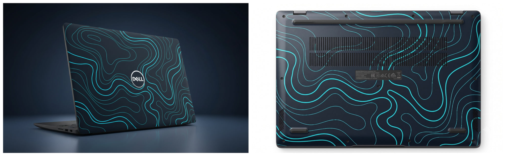 Abstract topographic line background- Laptop Skin