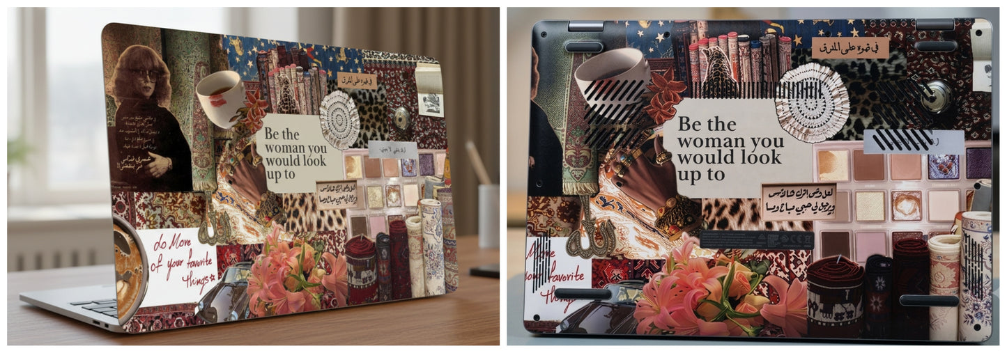 Vintage-aesthetic collage - Laptop Skin