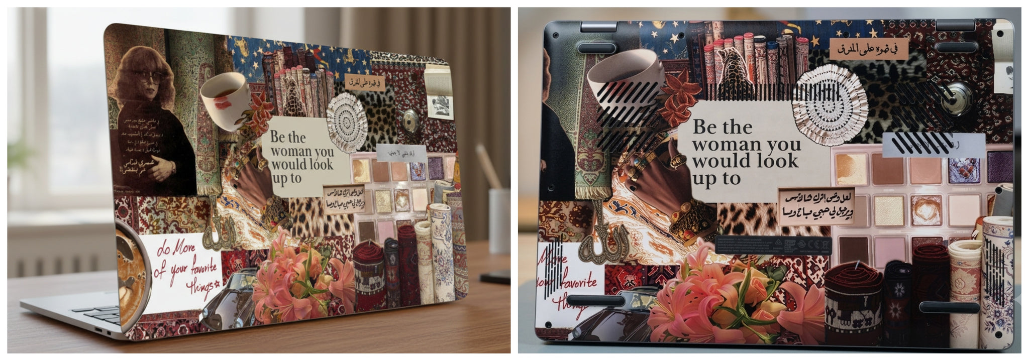 Vintage-aesthetic collage - Laptop Skin