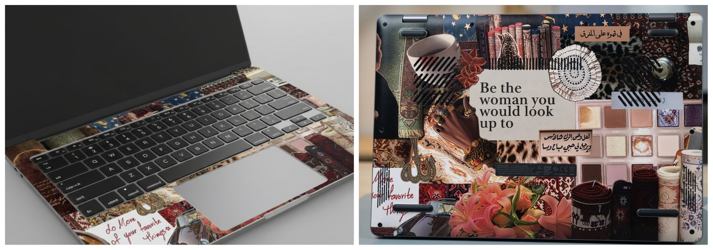Vintage-aesthetic collage - Laptop Skin