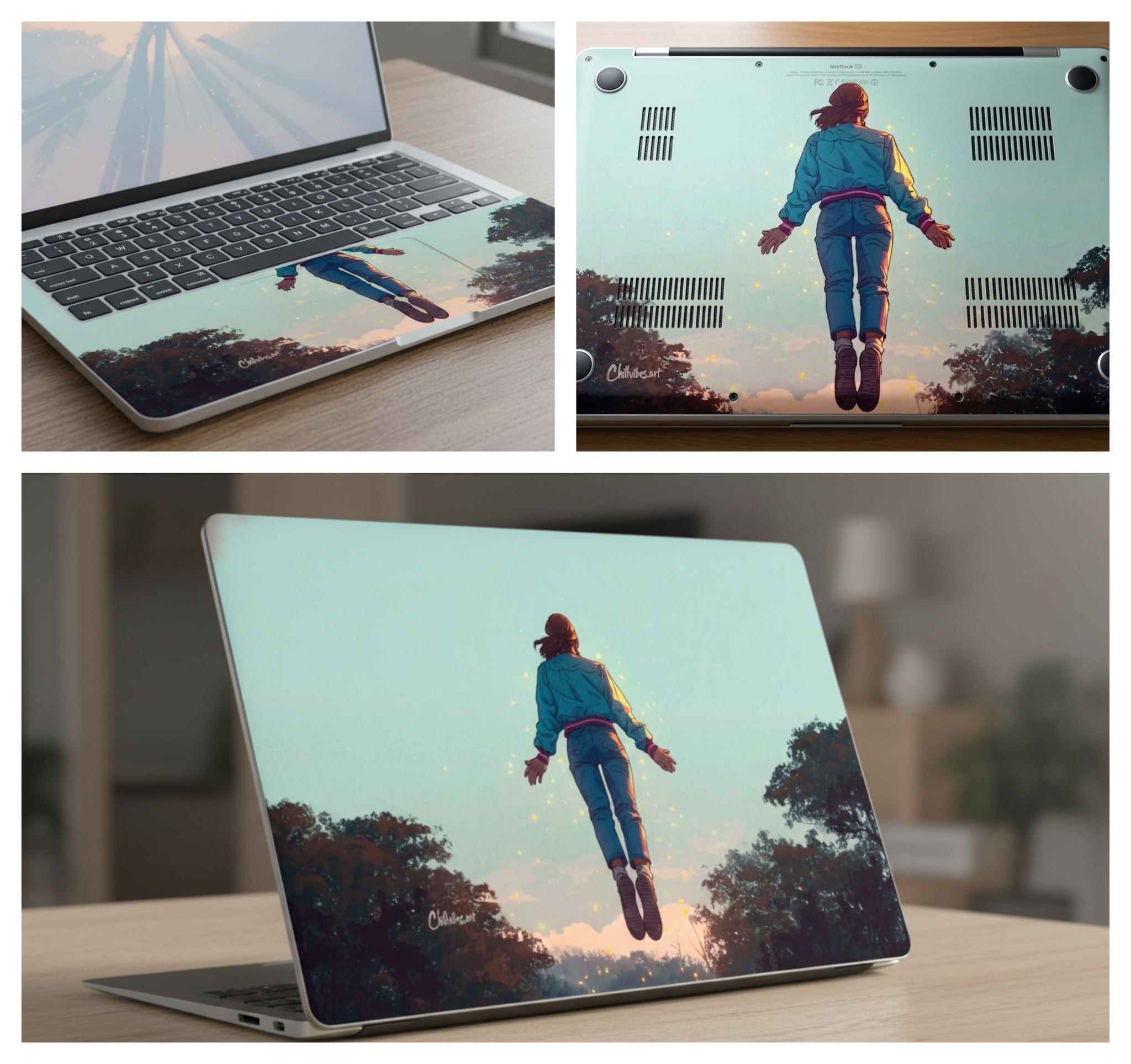 Floating Girl - Laptop Skin