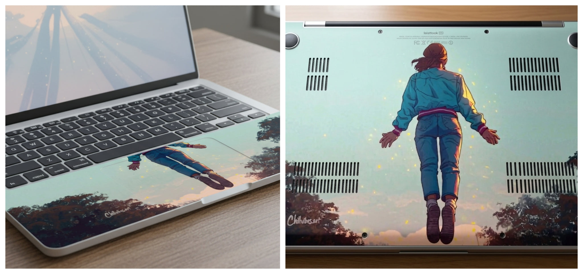 Floating Girl - Laptop Skin