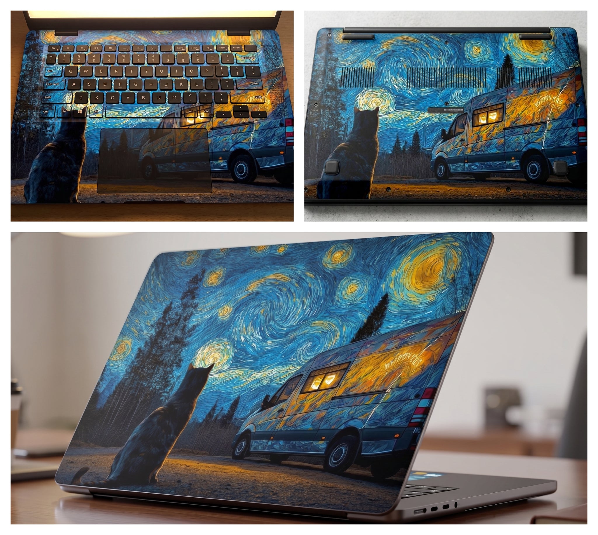 Van Gogh's Starry Night - Laptop Skin