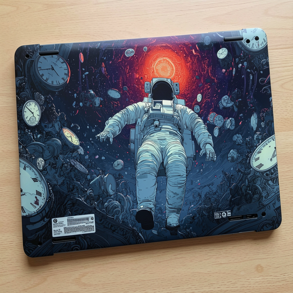 astronaut artwork - Laptop Skin