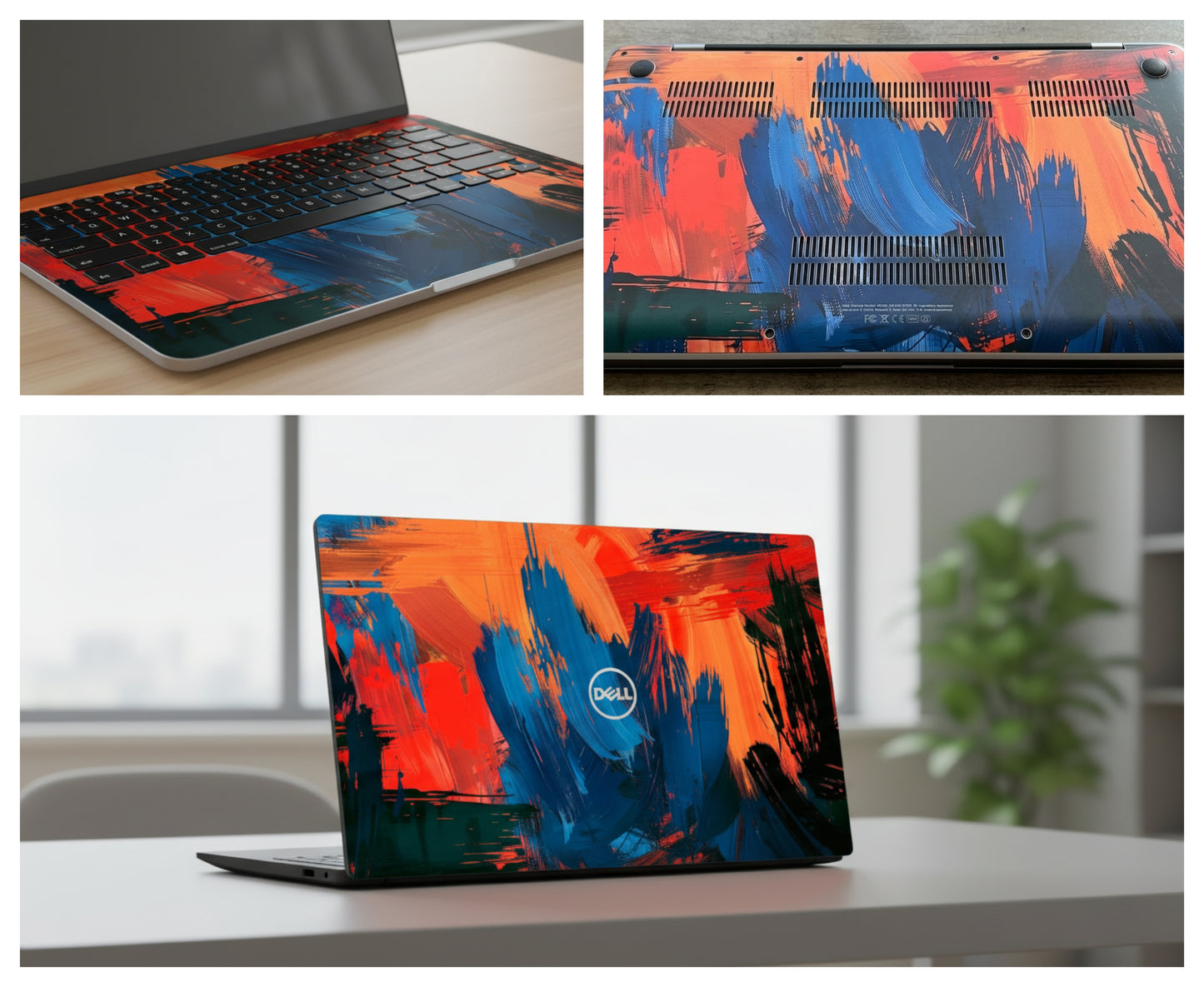 Colorful abstract paint - Laptop Skin