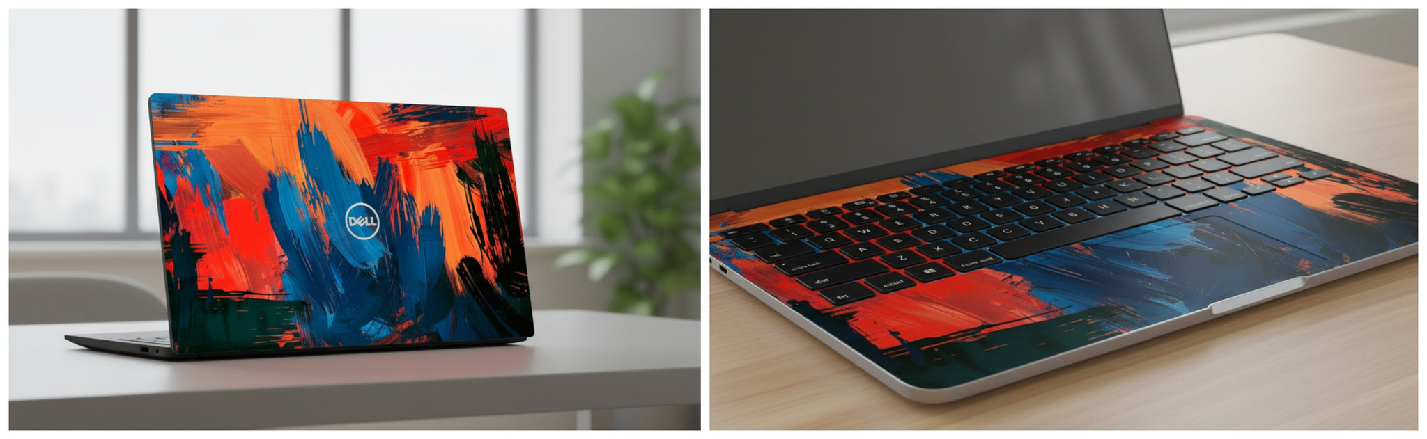 Colorful abstract paint - Laptop Skin