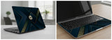 Dark Paper Layers with Golden and Gray Details- Laptop Skin