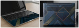 Dark Paper Layers with Golden and Gray Details- Laptop Skin