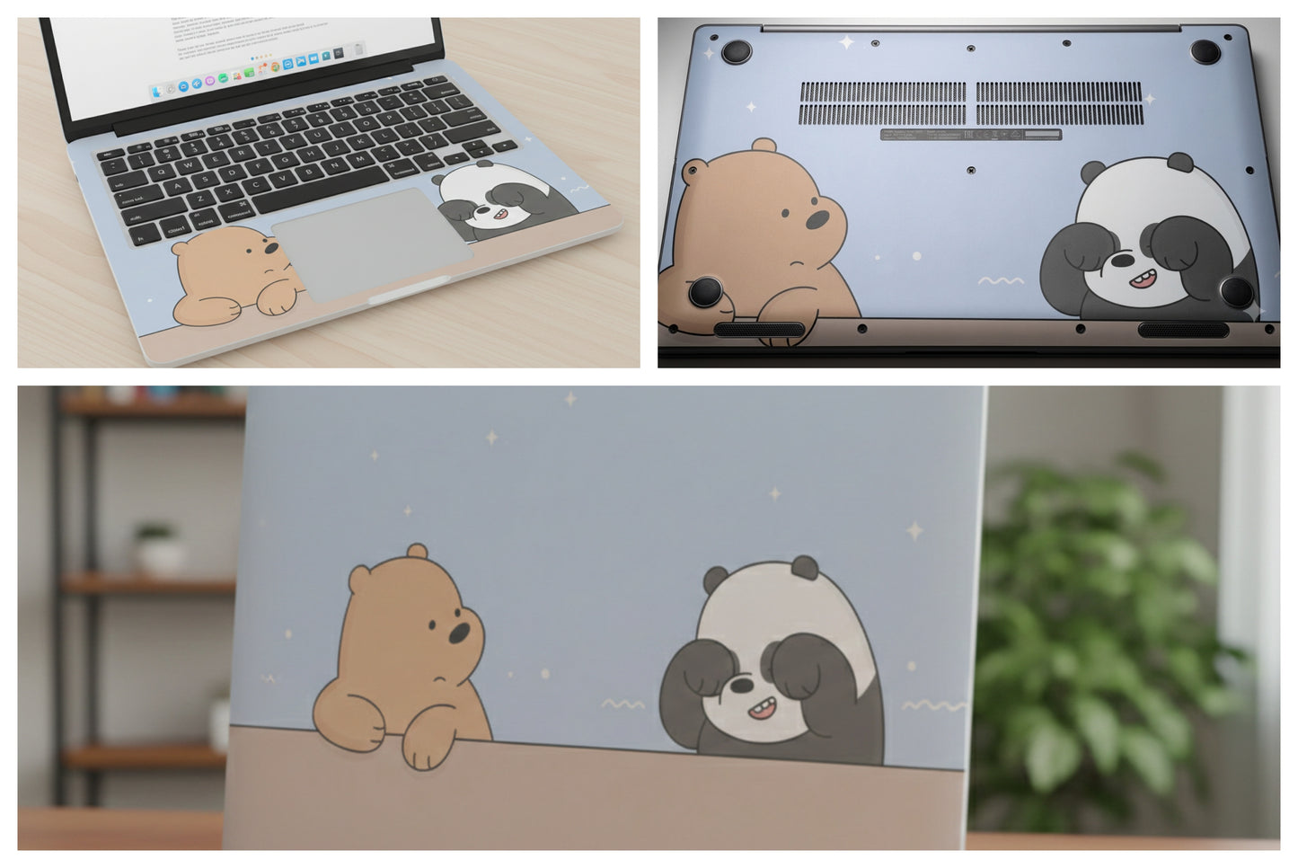 Grizzly and Panda - Laptop Skin