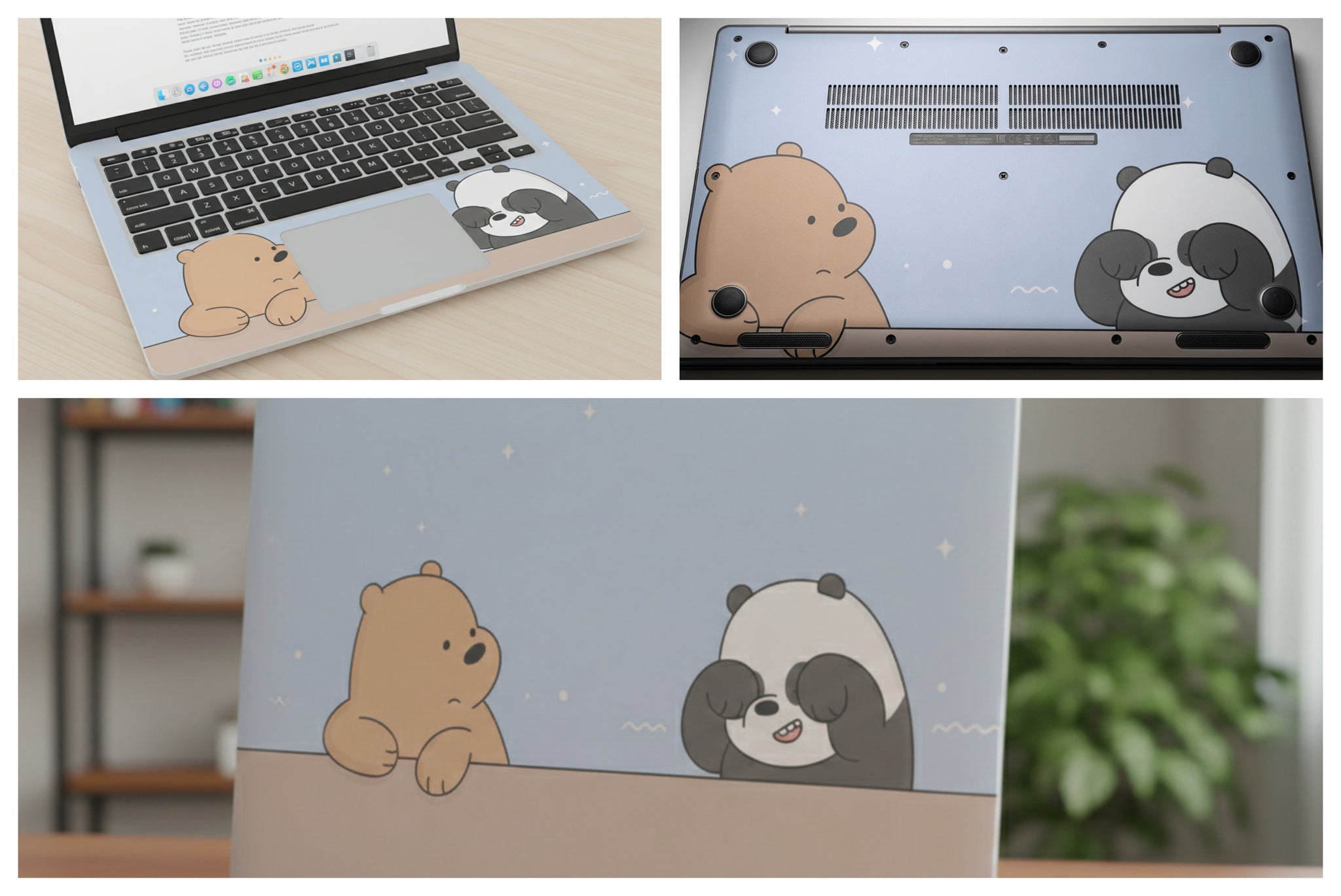 Grizzly and Panda - Laptop Skin