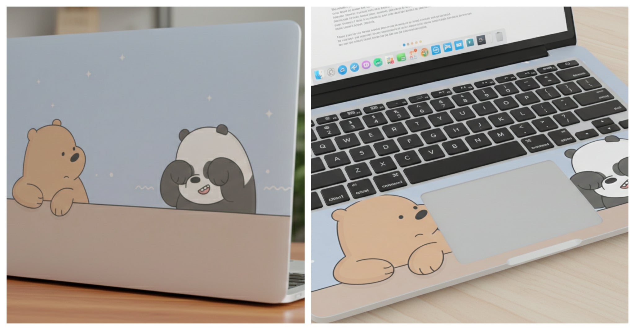 Grizzly and Panda - Laptop Skin