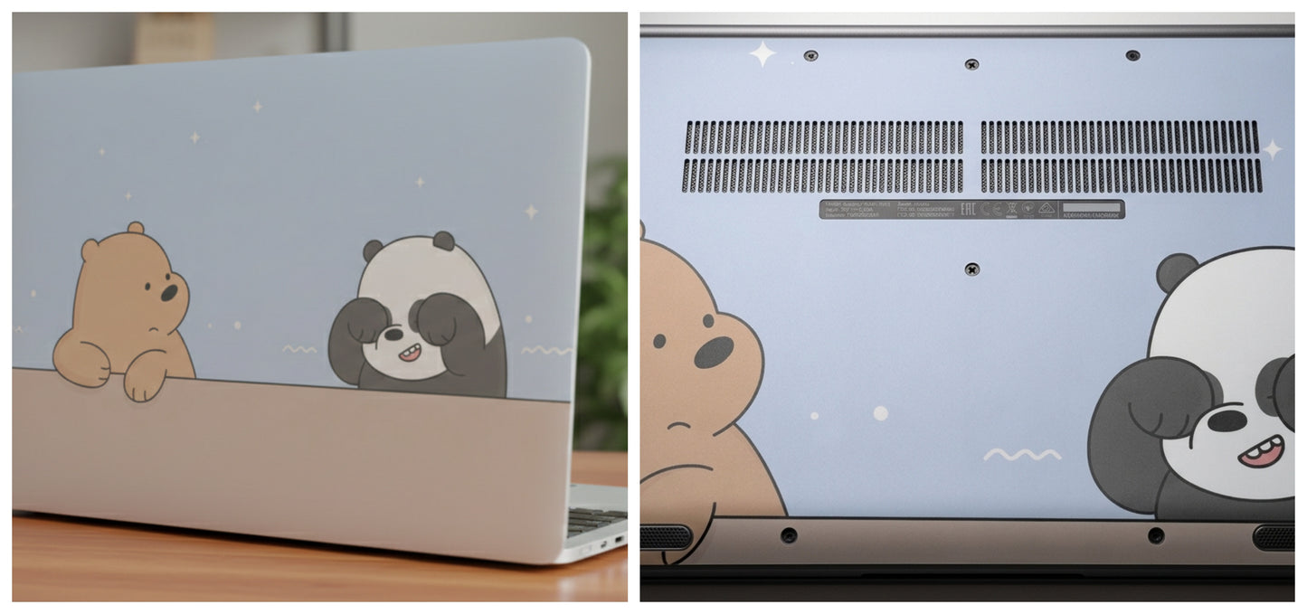 Grizzly and Panda - Laptop Skin