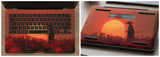 Silhouette of a samurai warrior - Laptop Skin