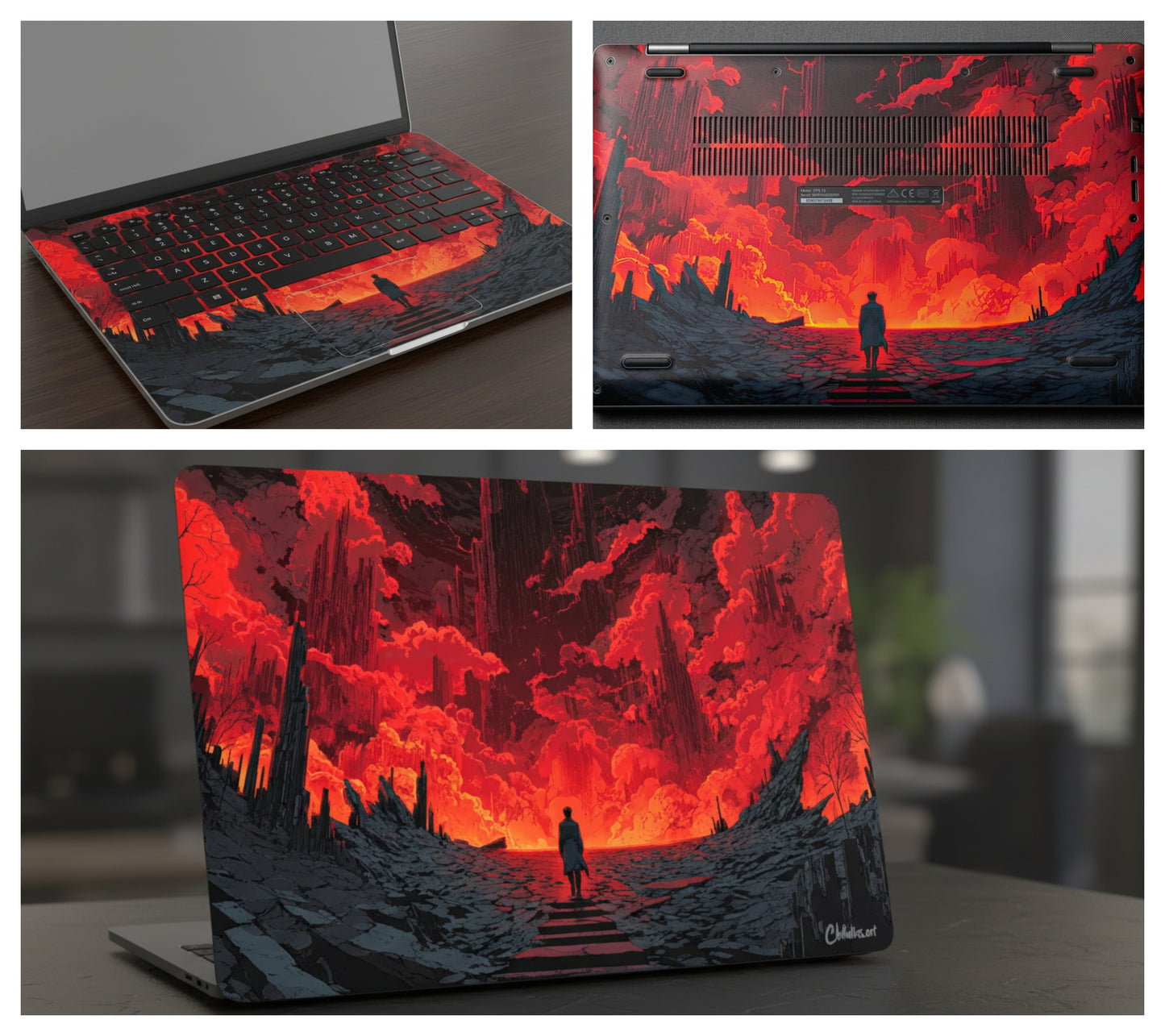 Dark fantasy landscape - Laptop Skin
