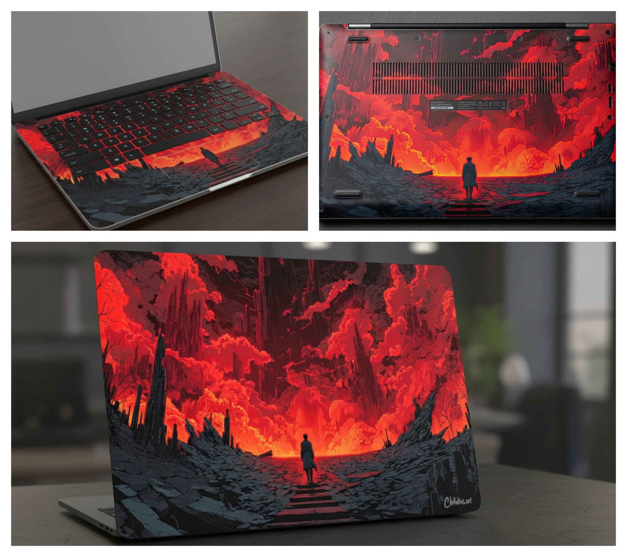 Dark fantasy landscape - Laptop Skin
