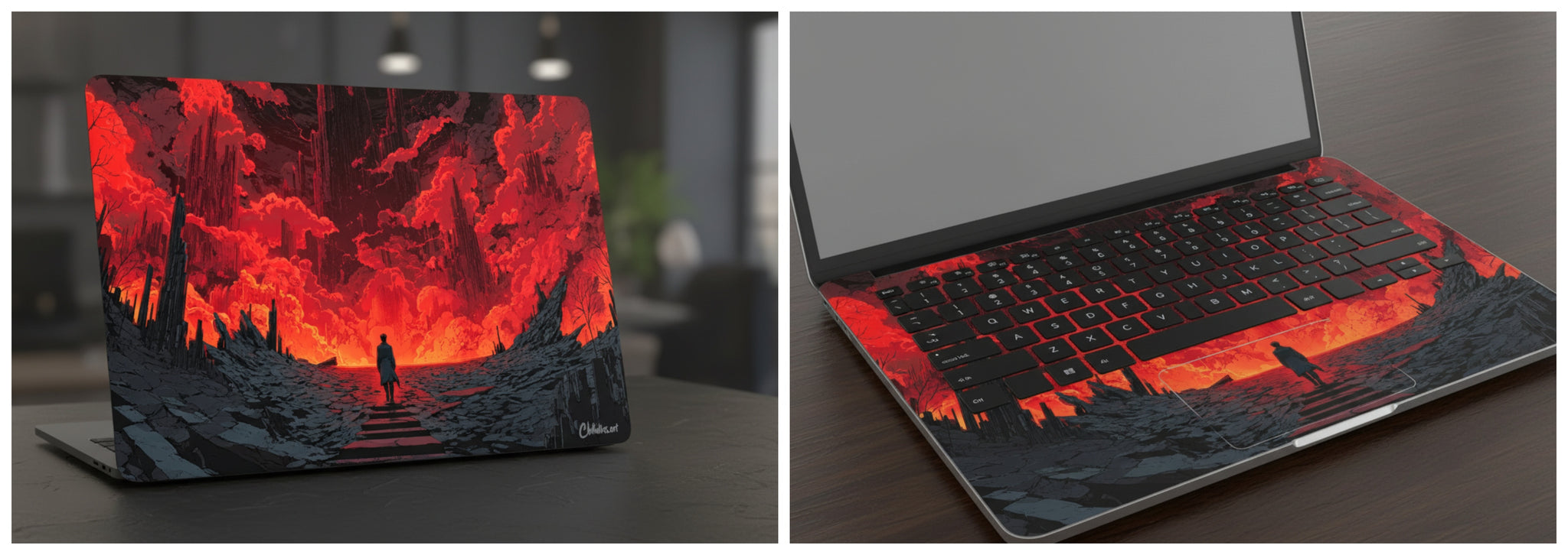 Dark fantasy landscape - Laptop Skin